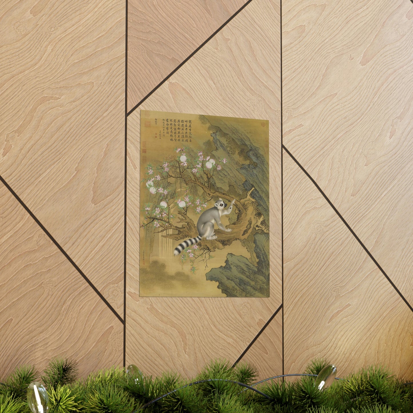 ODDONE Poster: "Cochin Lemur" Giuseppe Castiglione (Jesuit painter 1688-1766) Chinese Palace Painting