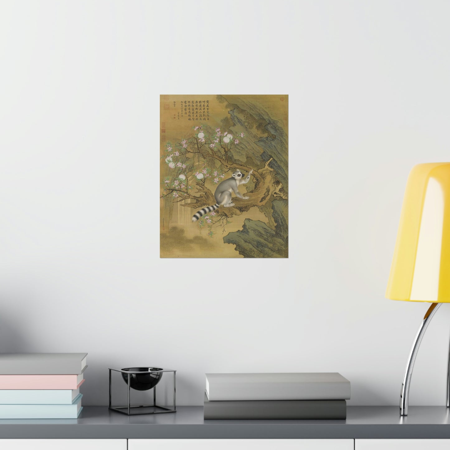 ODDONE Poster: "Cochin Lemur" Giuseppe Castiglione (Jesuit painter 1688-1766) Chinese Palace Painting