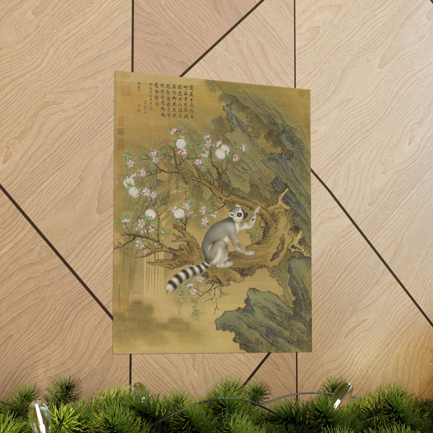 ODDONE Poster: "Cochin Lemur" Giuseppe Castiglione (Jesuit painter 1688-1766) Chinese Palace Painting