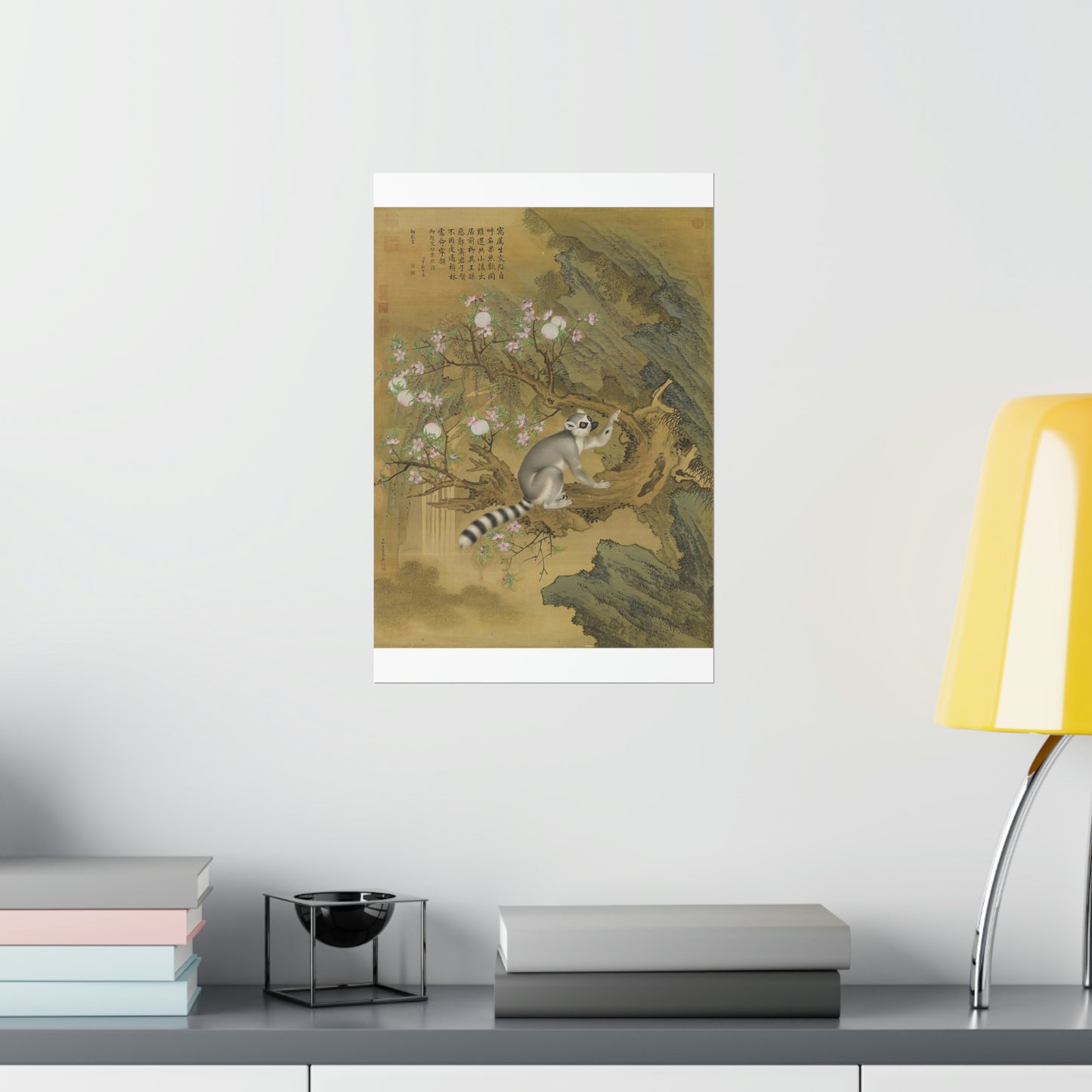 ODDONE Poster: "Cochin Lemur" Giuseppe Castiglione (Jesuit painter 1688-1766) Chinese Palace Painting