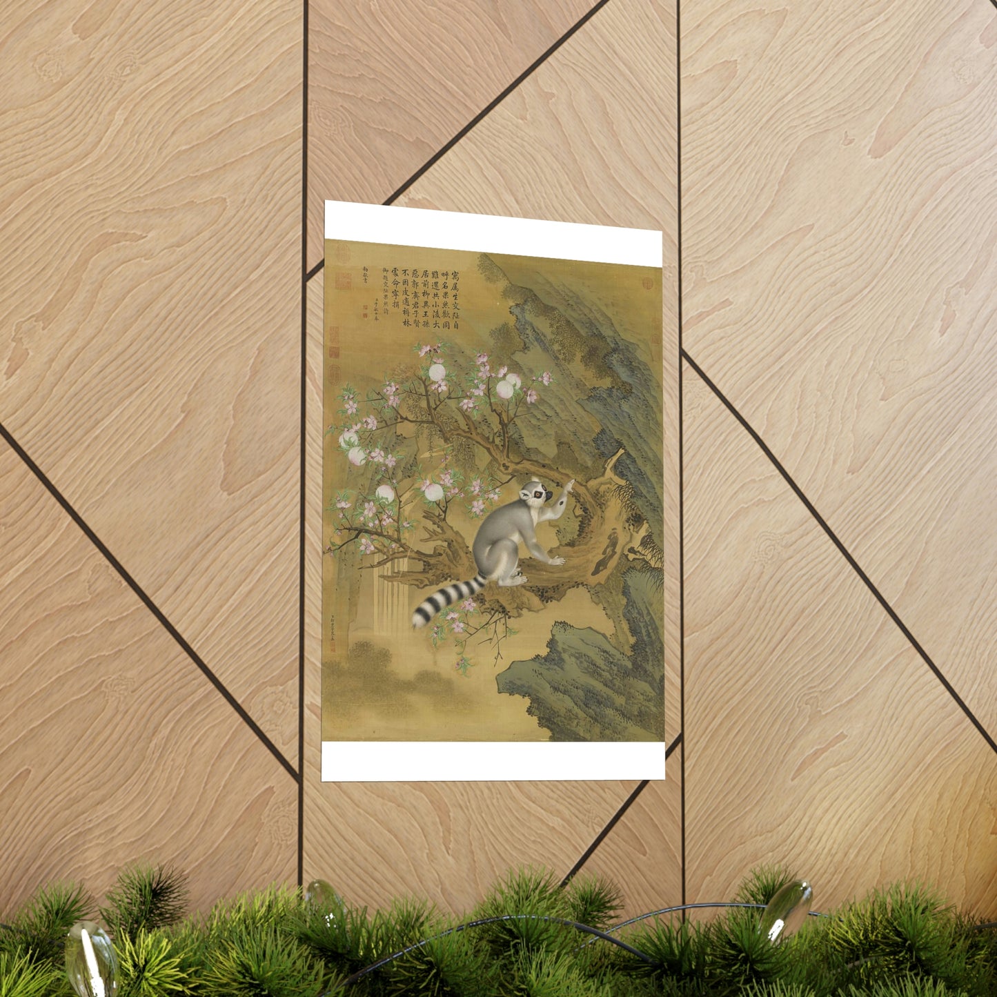 ODDONE Poster: "Cochin Lemur" Giuseppe Castiglione (Jesuit painter 1688-1766) Chinese Palace Painting