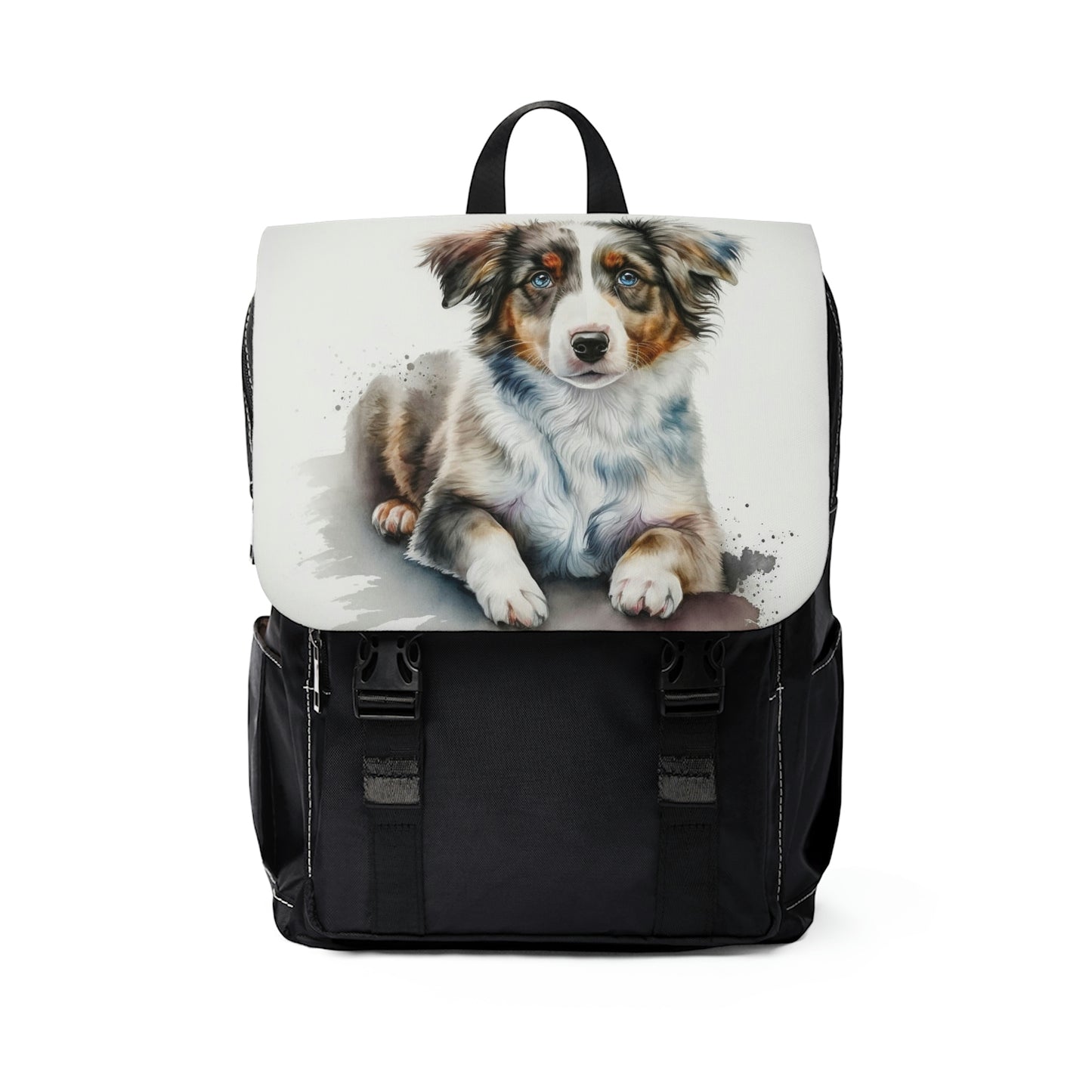 American Shepherd| Dog Portrait Oxford canvas Backpack | Watercolor Animal Collection|Family Pet Creative Souvenir|A Variety of Dogs Breeds