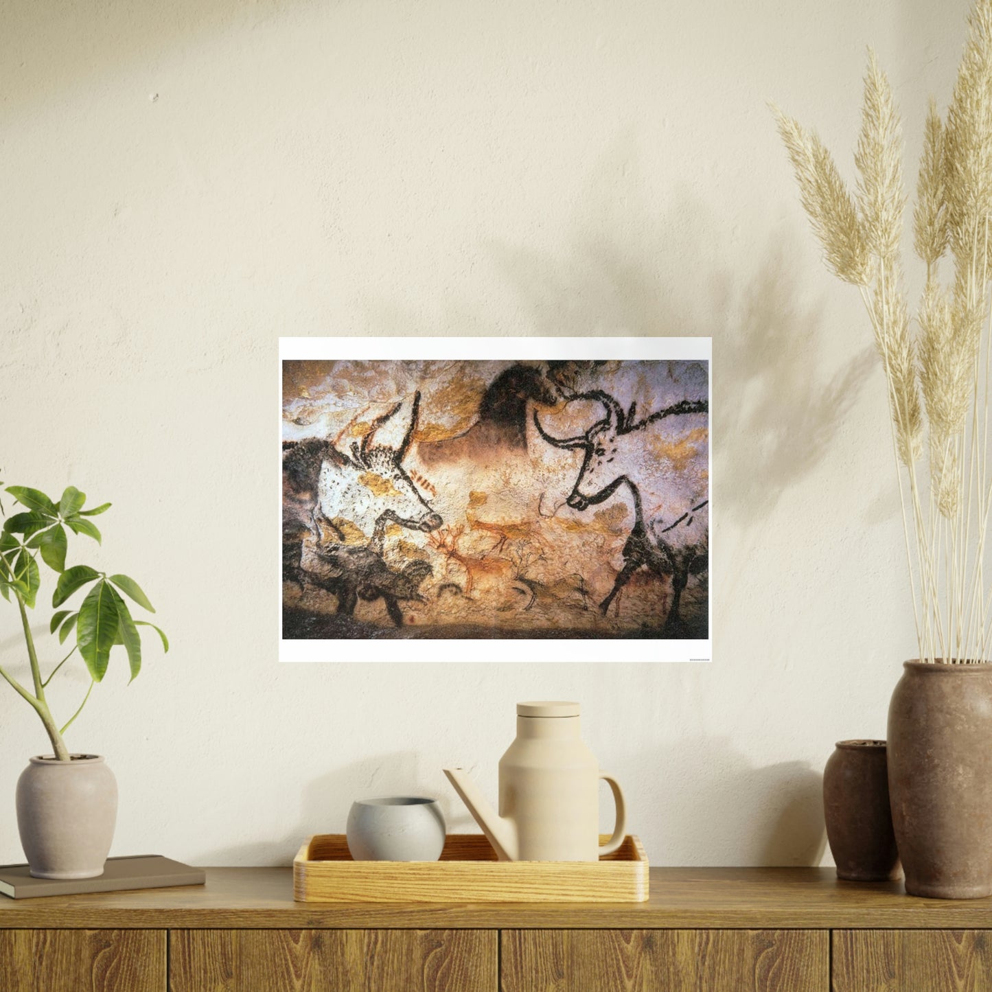 ODDONE Poster "Lascaux Cave" Grotte de Lascaux France Paleolithic Europe 15000-13000BC Rock Painting