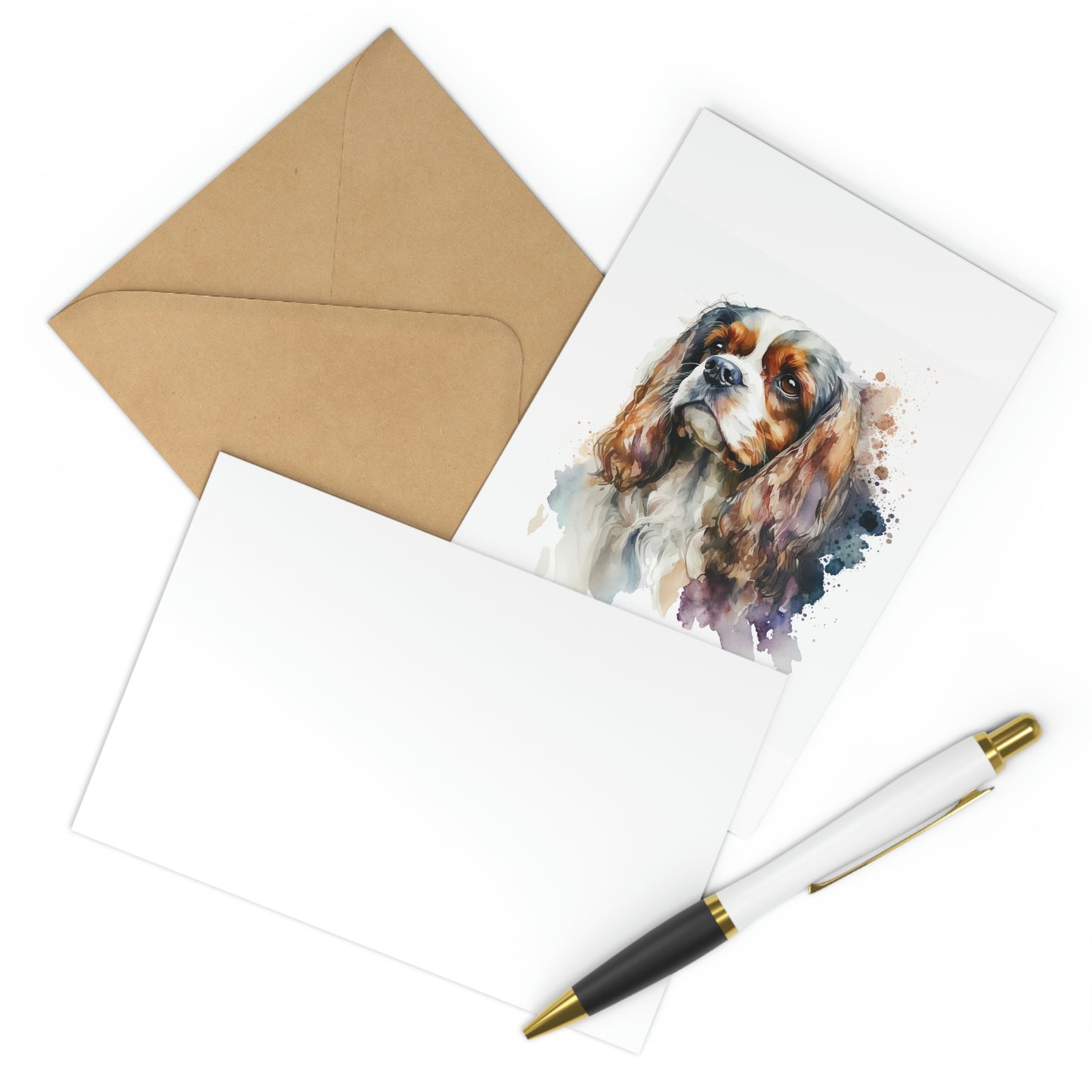 Cavalier King Charles Spaniel 7-piece postcard set|Dog Portrait| Watercolor animal collection| Family Pet Creative Souvenir