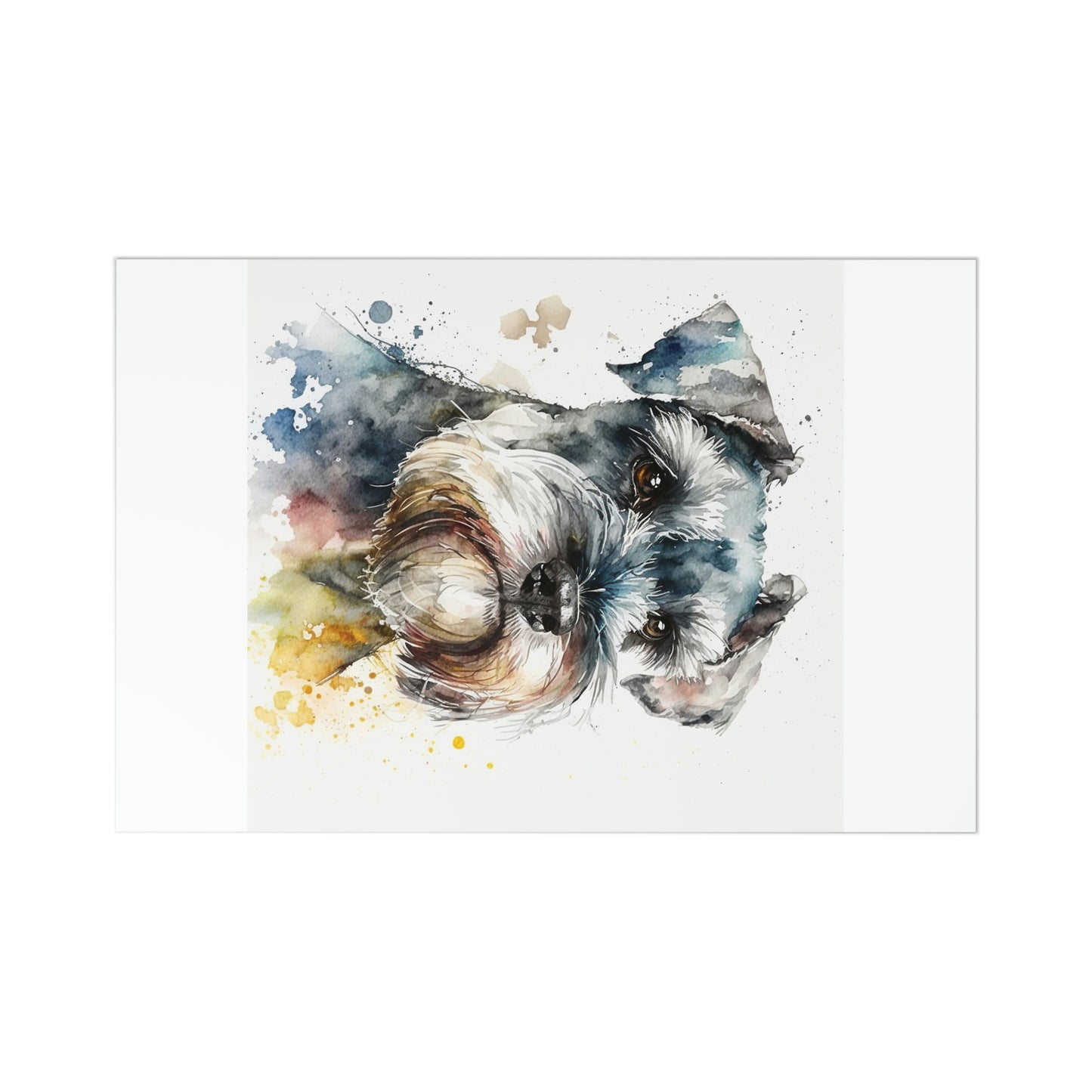 Miniature Schnauzer 7-piece postcard set|Dog Portrait| Watercolor animal collection| Family Pet Creative Souvenir