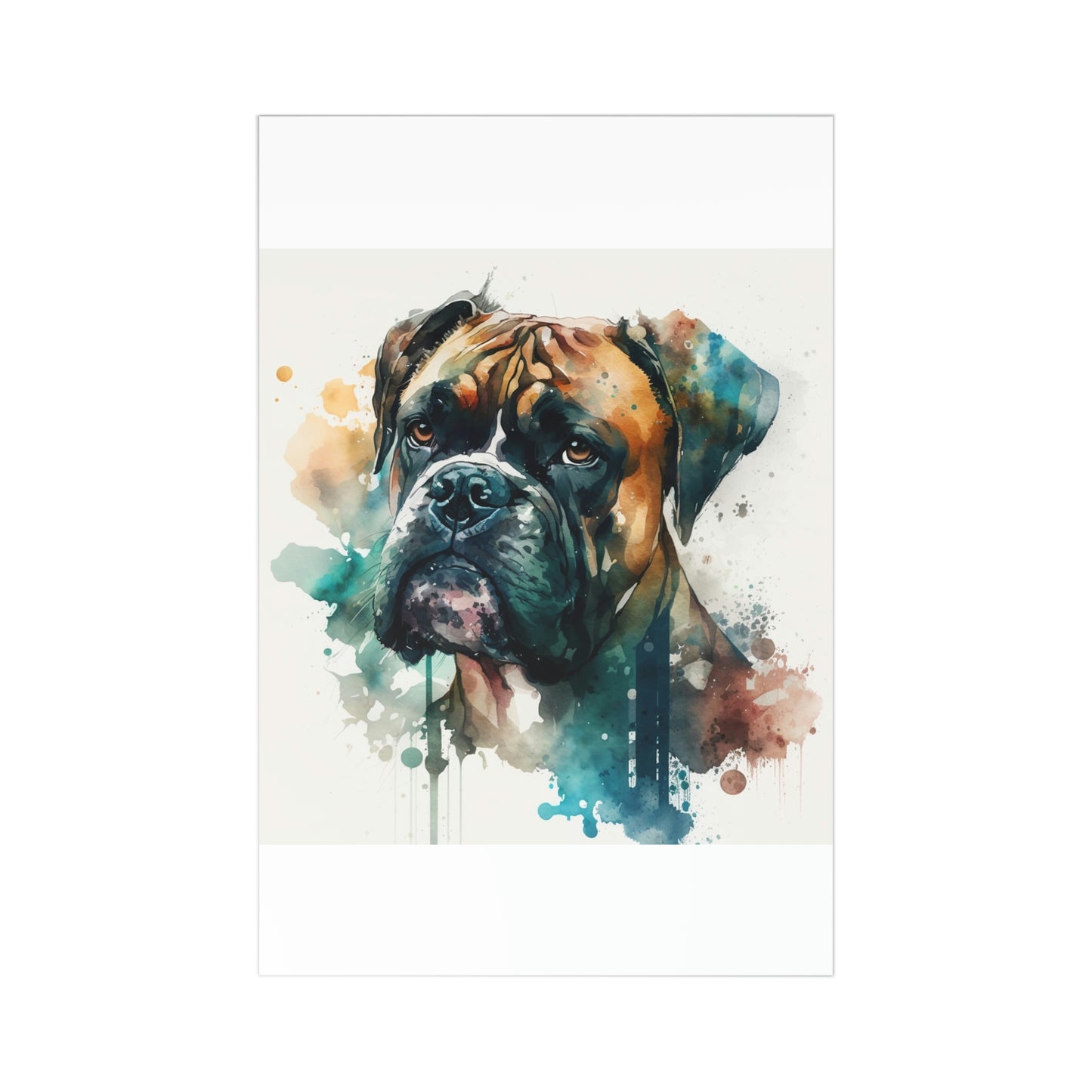 Boxer Dog 7-piece postcard set|Dog Portrait| Watercolor animal collection| Family Pet Creative Souvenir