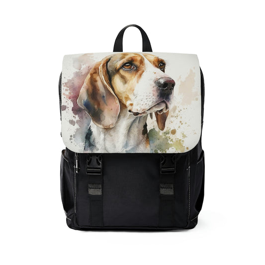 Beagle | Dog Portrait Oxford canvas Backpack | Watercolor Animal Collection|Family Pet Creative Souvenir|A Variety of Dogs Breeds