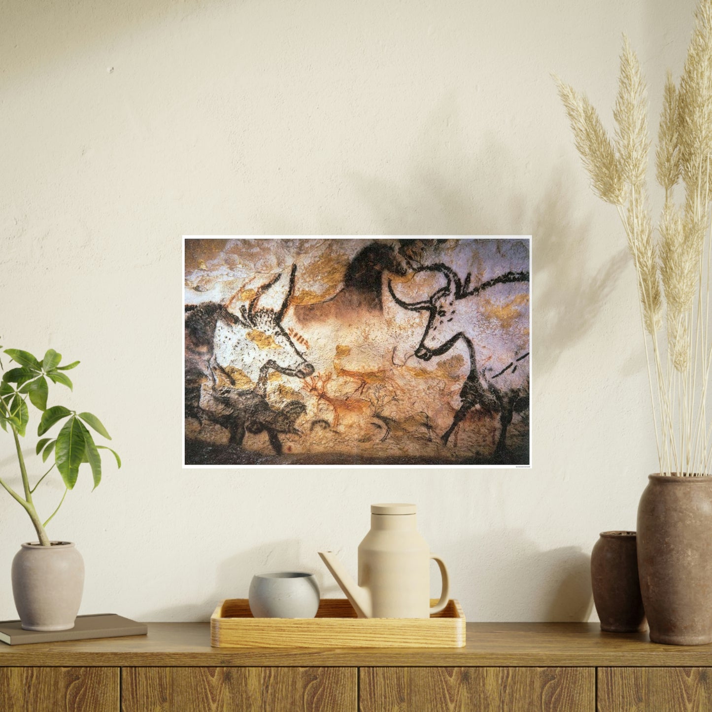 ODDONE Poster "Lascaux Cave" Grotte de Lascaux France Paleolithic Europe 15000-13000BC Rock Painting