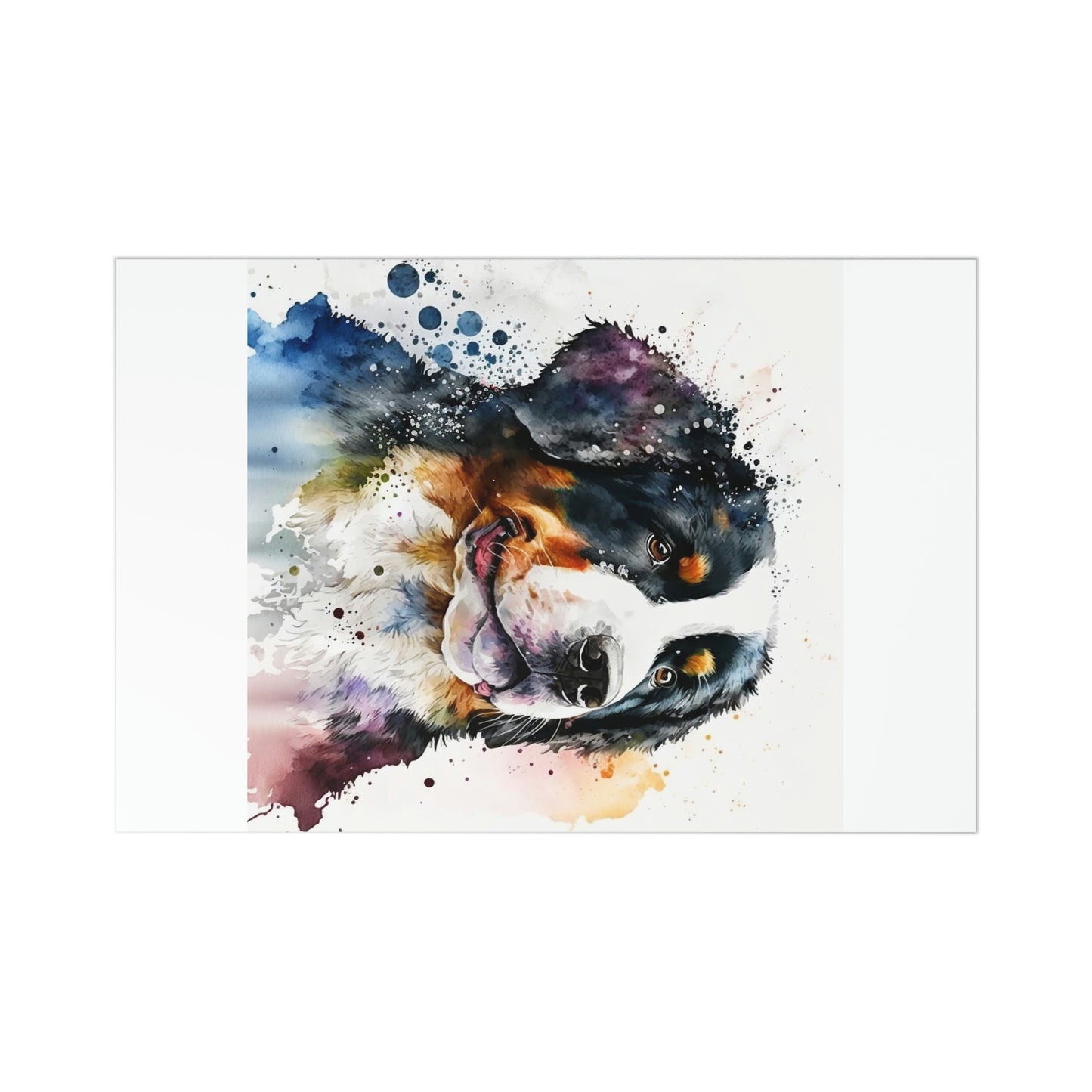 Bernese Mountain Dog 7-piece postcard set|Dog Portrait| Watercolor animal collection| Family Pet Creative Souvenir