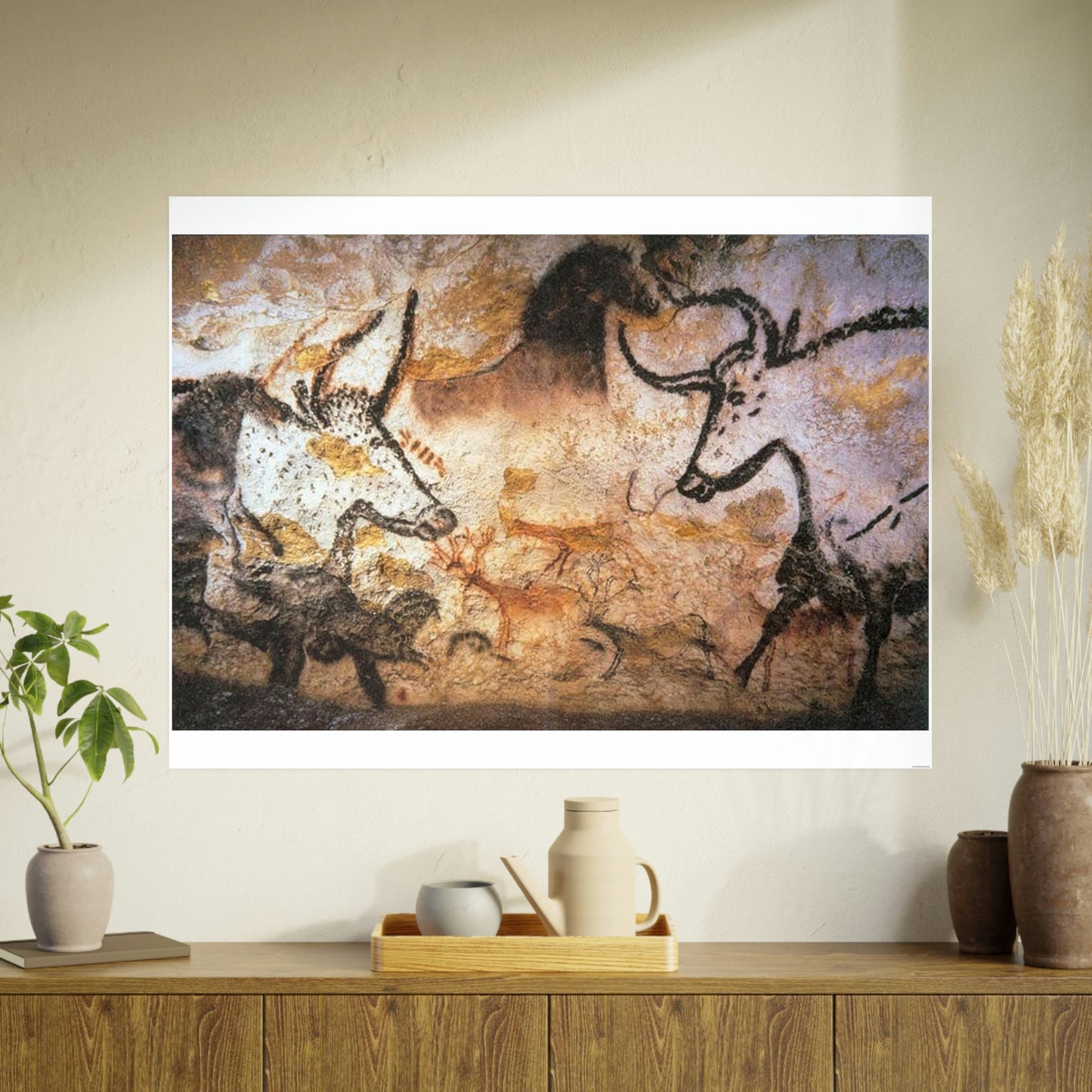 ODDONE Poster "Lascaux Cave" Grotte de Lascaux France Paleolithic Europe 15000-13000BC Rock Painting