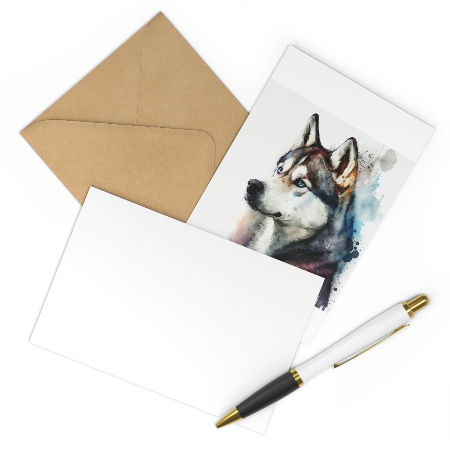 Siberian Husky 7-piece postcard set|Dog Portrait| Watercolor animal collection| Family Pet Creative Souvenir