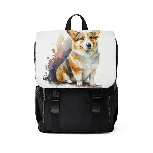 Welsh Corgi| Dog Portrait Oxford canvas Backpack | Watercolor Animal Collection|Family Pet Creative Souvenir|A Variety of Dogs Breeds