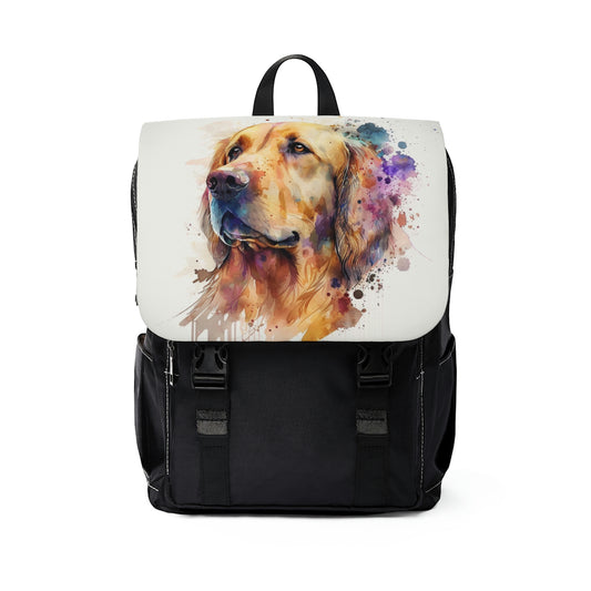 Golden Retriever| Dog Portrait Oxford canvas Backpack | Watercolor Animal Collection|Family Pet Creative Souvenir|A Variety of Dogs Breeds