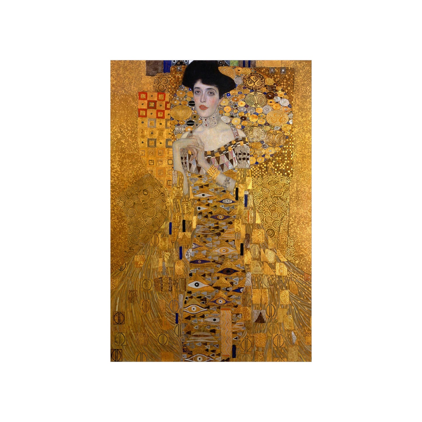 ODDONE Poster: Gustav Klimt "Portrait of Adele Bloch-Bauer I" Woman in Gold/Lady in Gold (1907) Art History