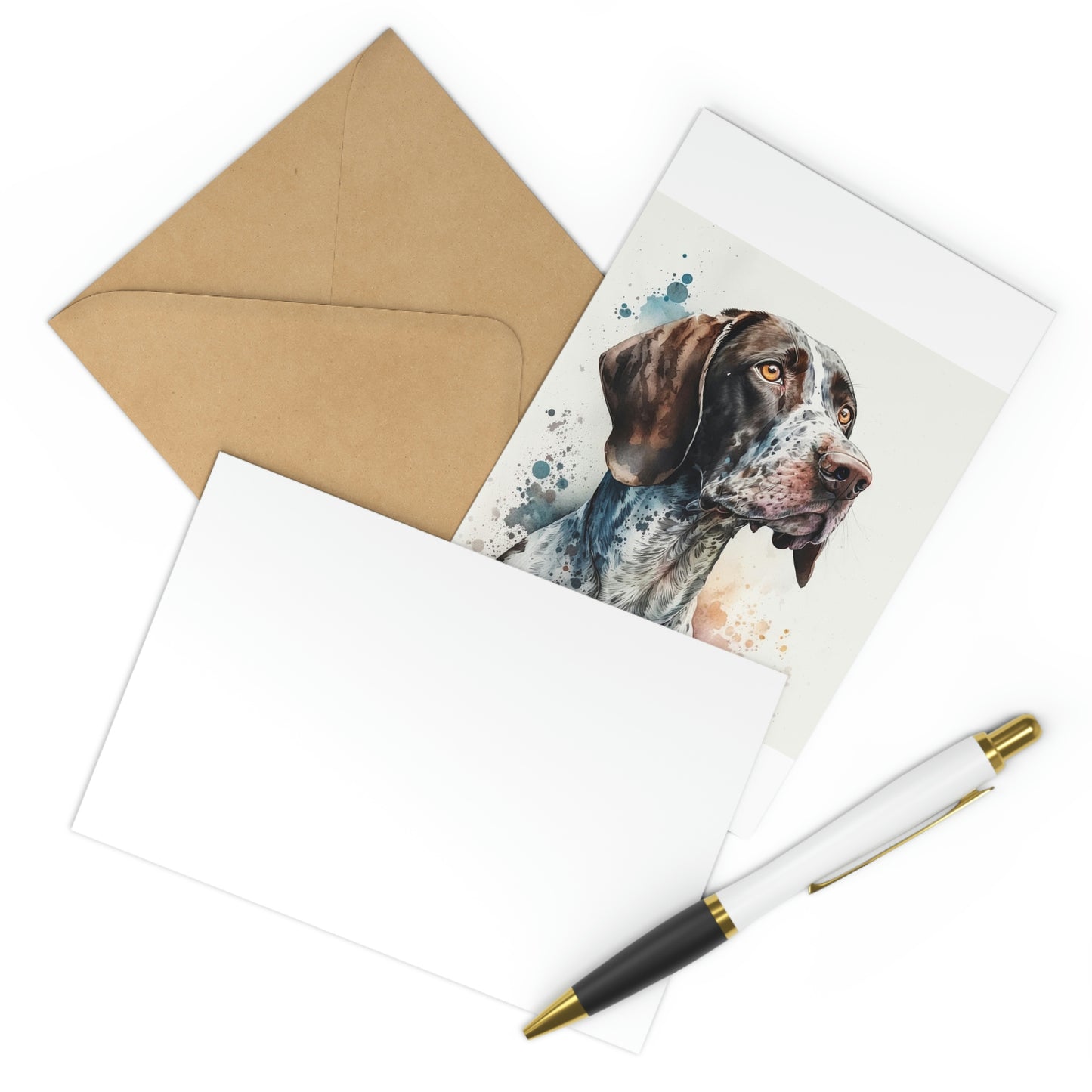 German Shorthaired Dog 7-piece postcard set|Dog Portrait| Watercolor animal collection| Family Pet Creative Souvenir