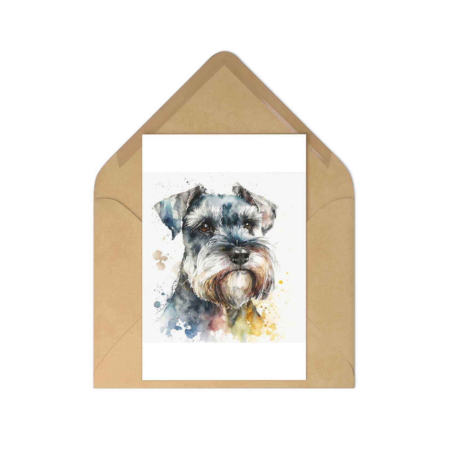 Miniature Schnauzer 7-piece postcard set|Dog Portrait| Watercolor animal collection| Family Pet Creative Souvenir