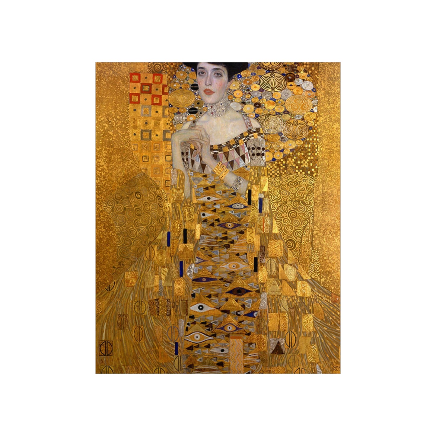 ODDONE Poster: Gustav Klimt "Portrait of Adele Bloch-Bauer I" Woman in Gold/Lady in Gold (1907) Art History