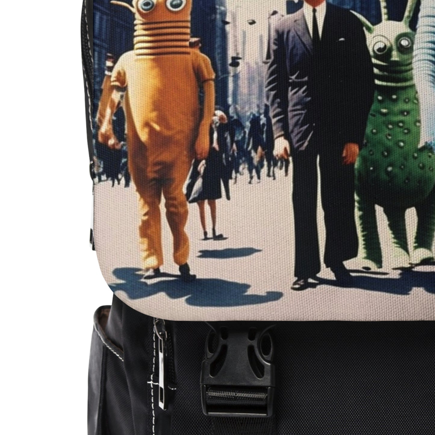 Oxford Canva Backpack <Outer Space Parade in New York City during the 1950s> No. 2 Casual Shoulder Backpack ODDONE