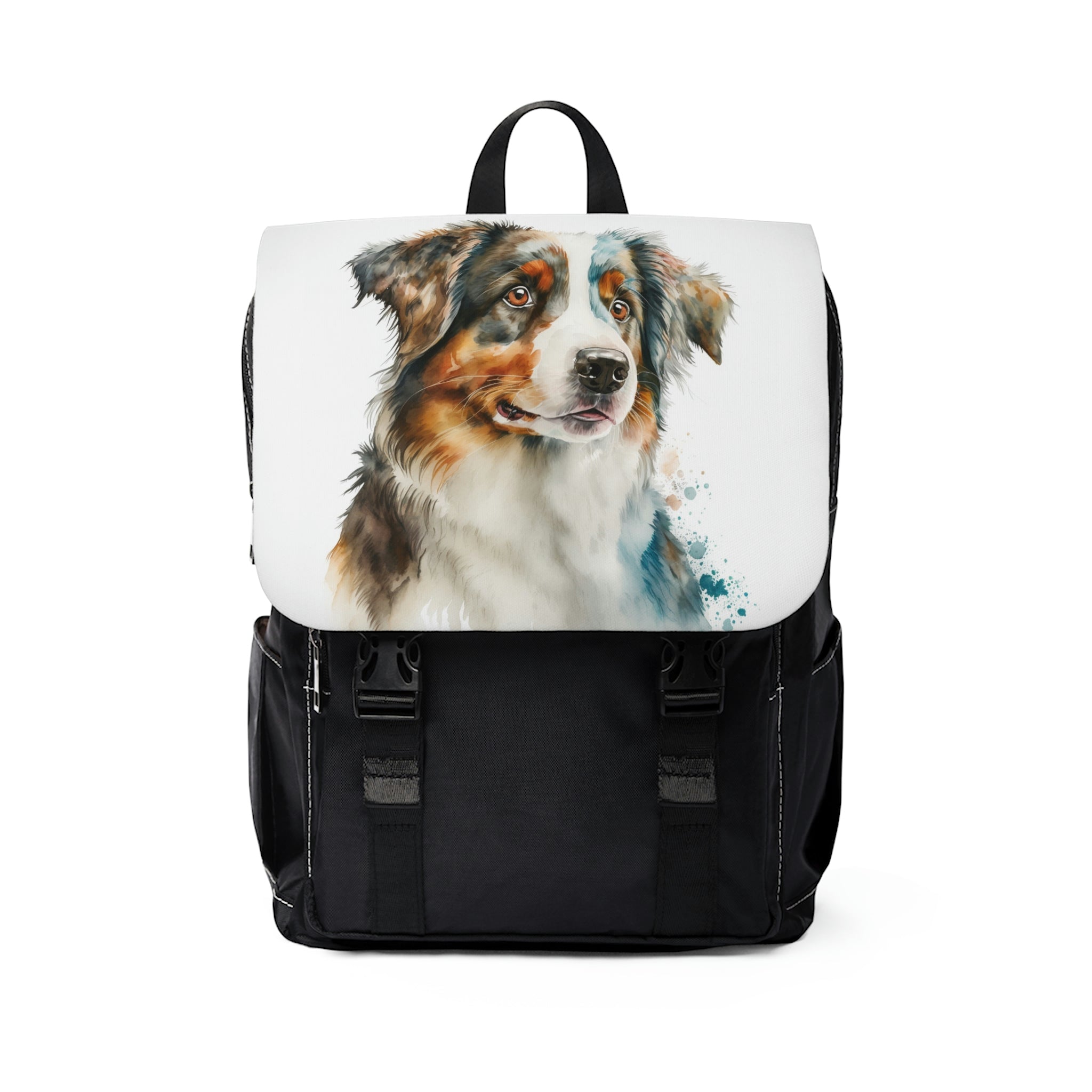 Australian Shepherd Dog Portrait Oxford canvas Backpack