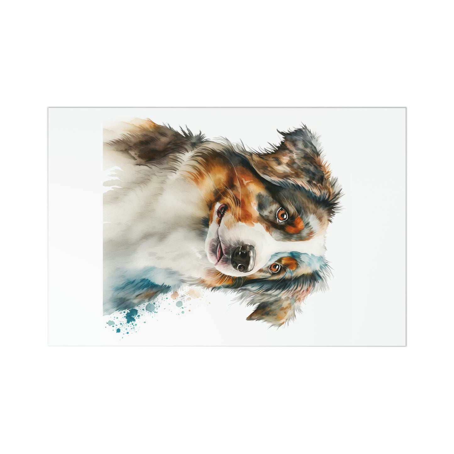 Australian Shepherd 7-piece postcard set|Dog Portrait| Watercolor animal collection| Family Pet Creative Souvenir