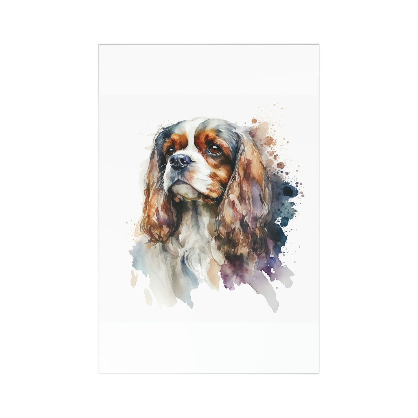 Cavalier King Charles Spaniel 7-piece postcard set|Dog Portrait| Watercolor animal collection| Family Pet Creative Souvenir