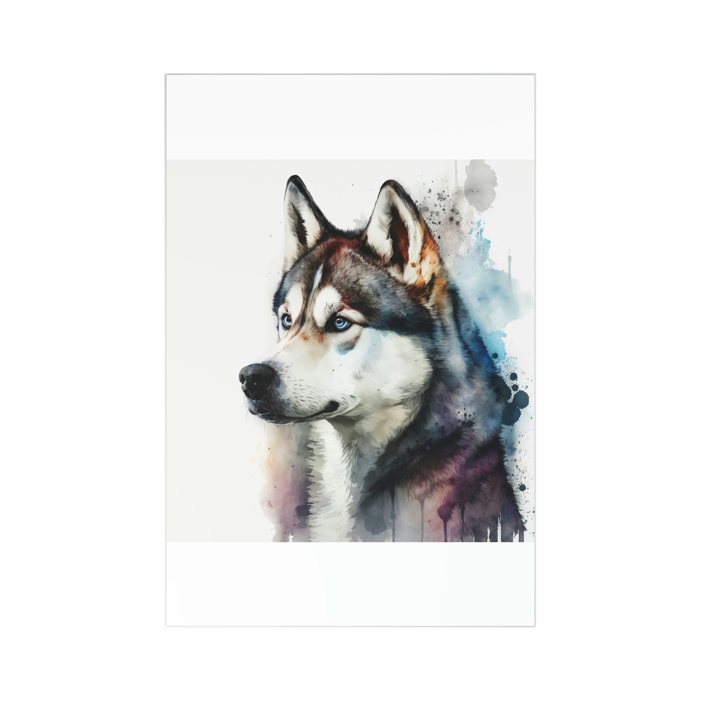 Siberian Husky 7-piece postcard set|Dog Portrait| Watercolor animal collection| Family Pet Creative Souvenir