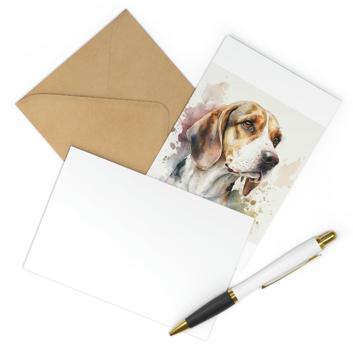 Beagle 7-piece postcard set|Dog Portrait| Watercolor animal collection| Family Pet Creative Souvenir