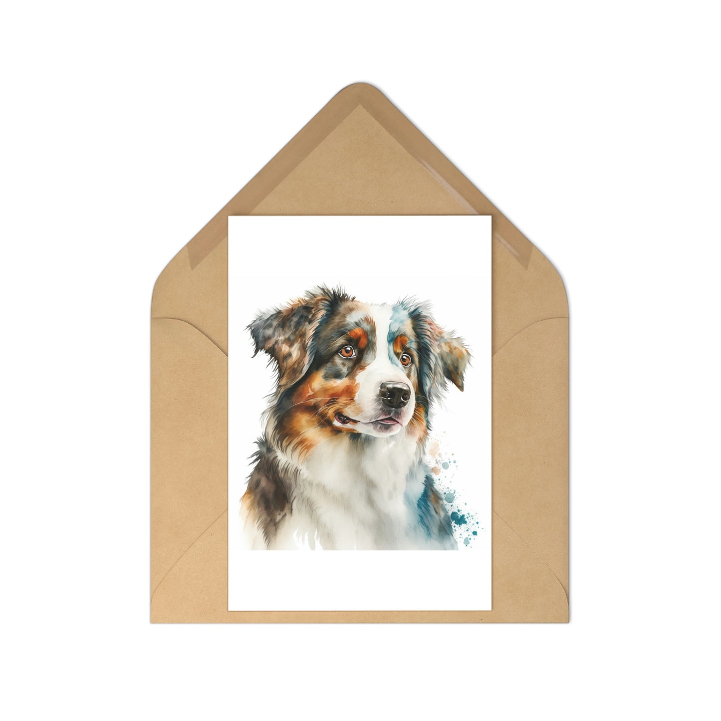 Australian Shepherd 7-piece postcard set|Dog Portrait| Watercolor animal collection| Family Pet Creative Souvenir