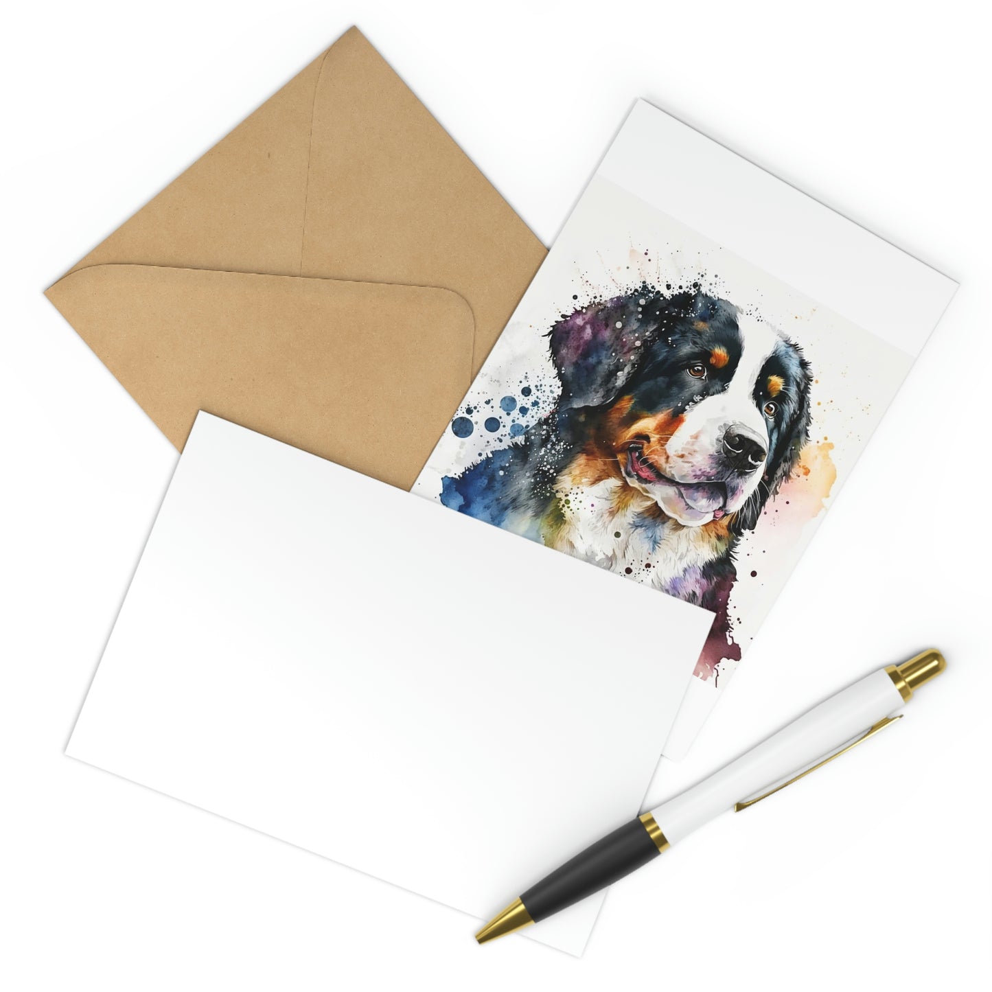 Bernese Mountain Dog 7-piece postcard set|Dog Portrait| Watercolor animal collection| Family Pet Creative Souvenir