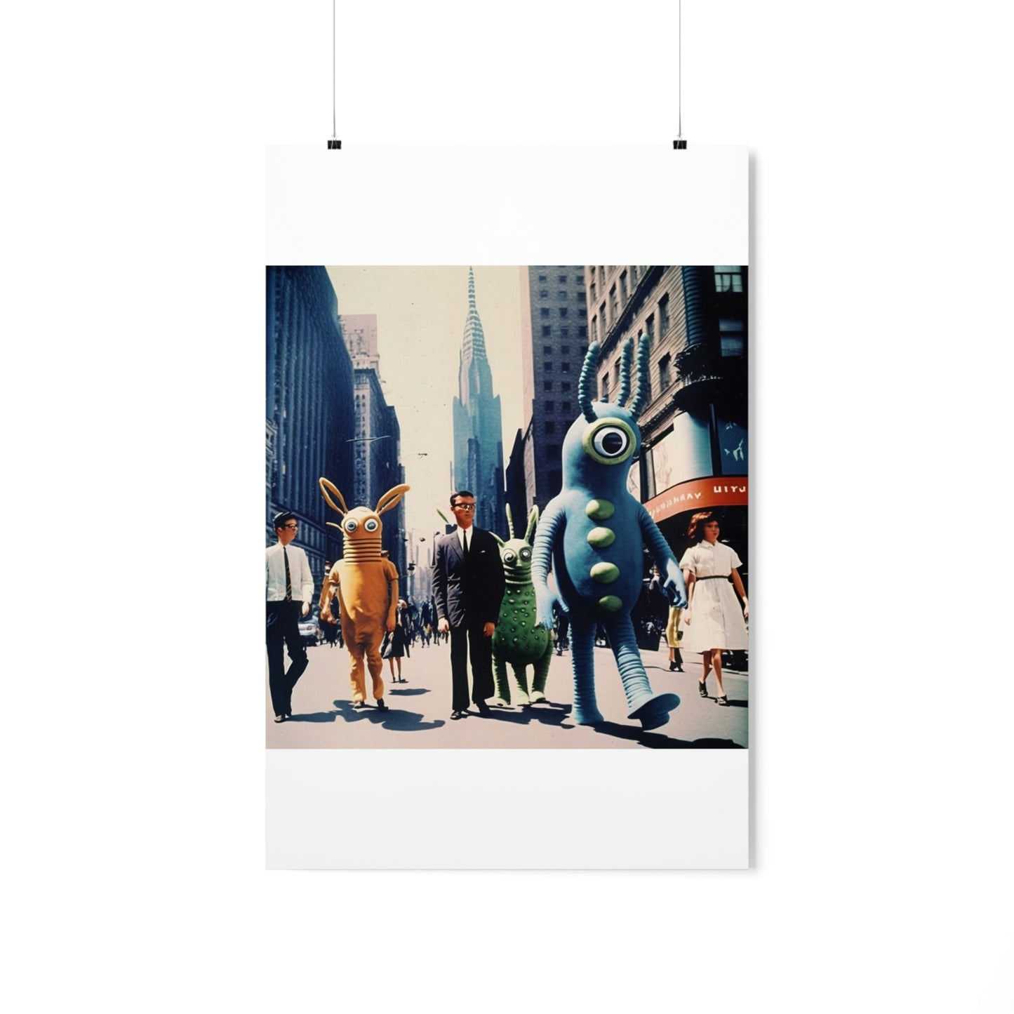 ODDONE Posters <Outer Space Parade in New York City during the 1950s>  No. 2 Color Premium Matte Vertical Posters