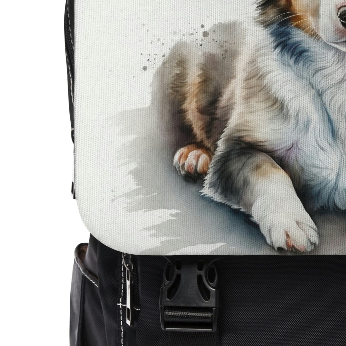 American Shepherd| Dog Portrait Oxford canvas Backpack | Watercolor Animal Collection|Family Pet Creative Souvenir|A Variety of Dogs Breeds