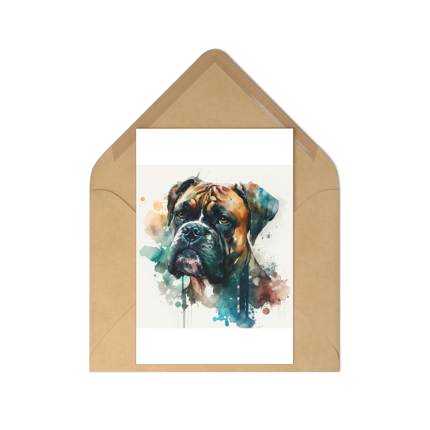 Boxer Dog 7-piece postcard set|Dog Portrait| Watercolor animal collection| Family Pet Creative Souvenir