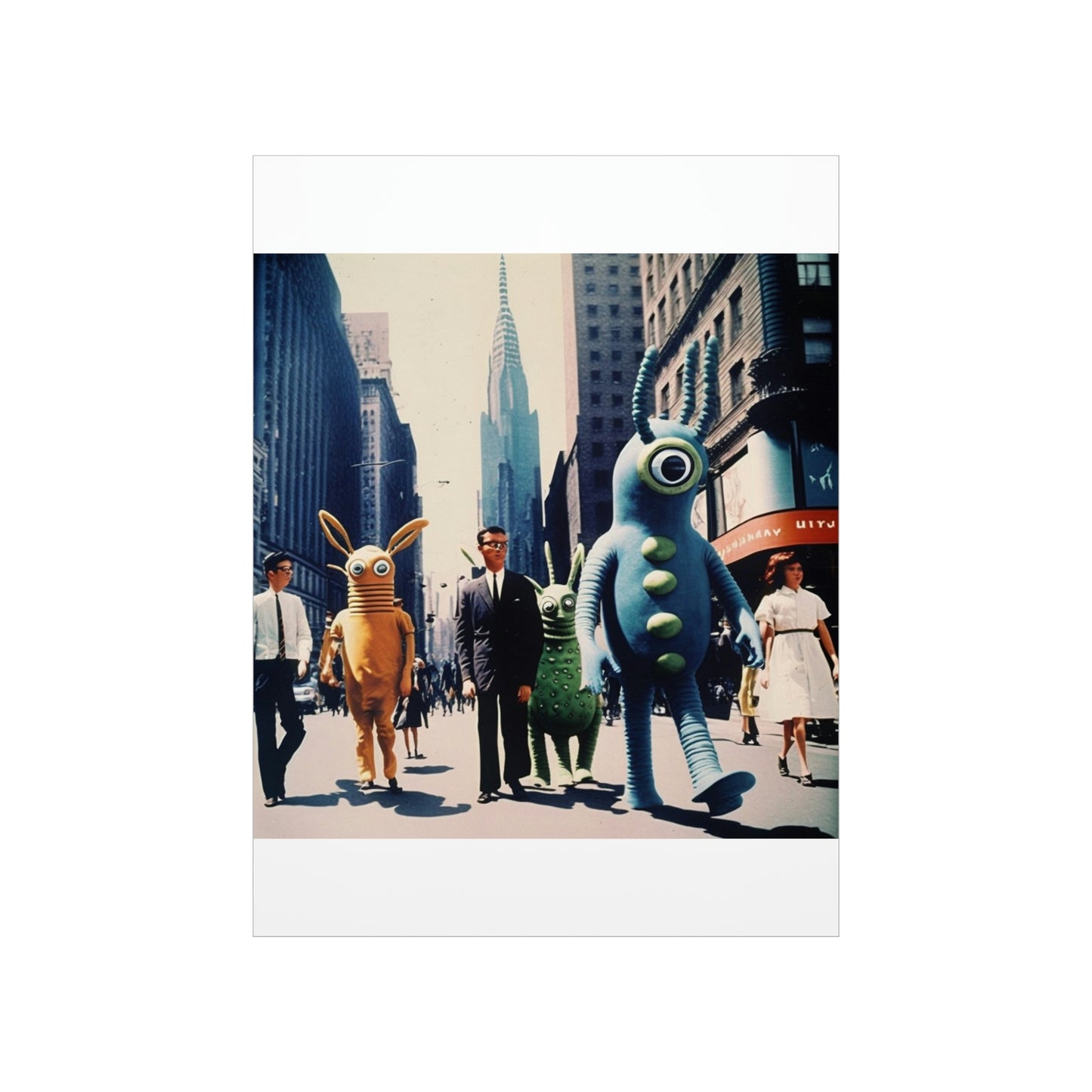 ODDONE Posters <Outer Space Parade in New York City during the 1950s>  No. 2 Color Premium Matte Vertical Posters