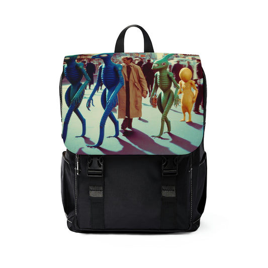 Oxford Canva Backpack <Outer Space Parade in New York City during the 1950s> NO.3 Casual Shoulder Backpack ODDONE