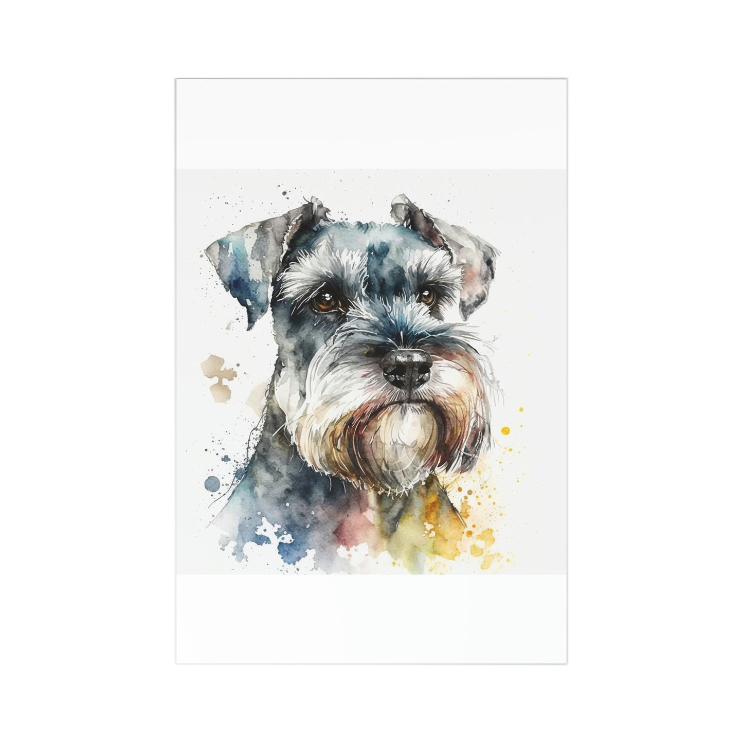 Miniature Schnauzer 7-piece postcard set|Dog Portrait| Watercolor animal collection| Family Pet Creative Souvenir