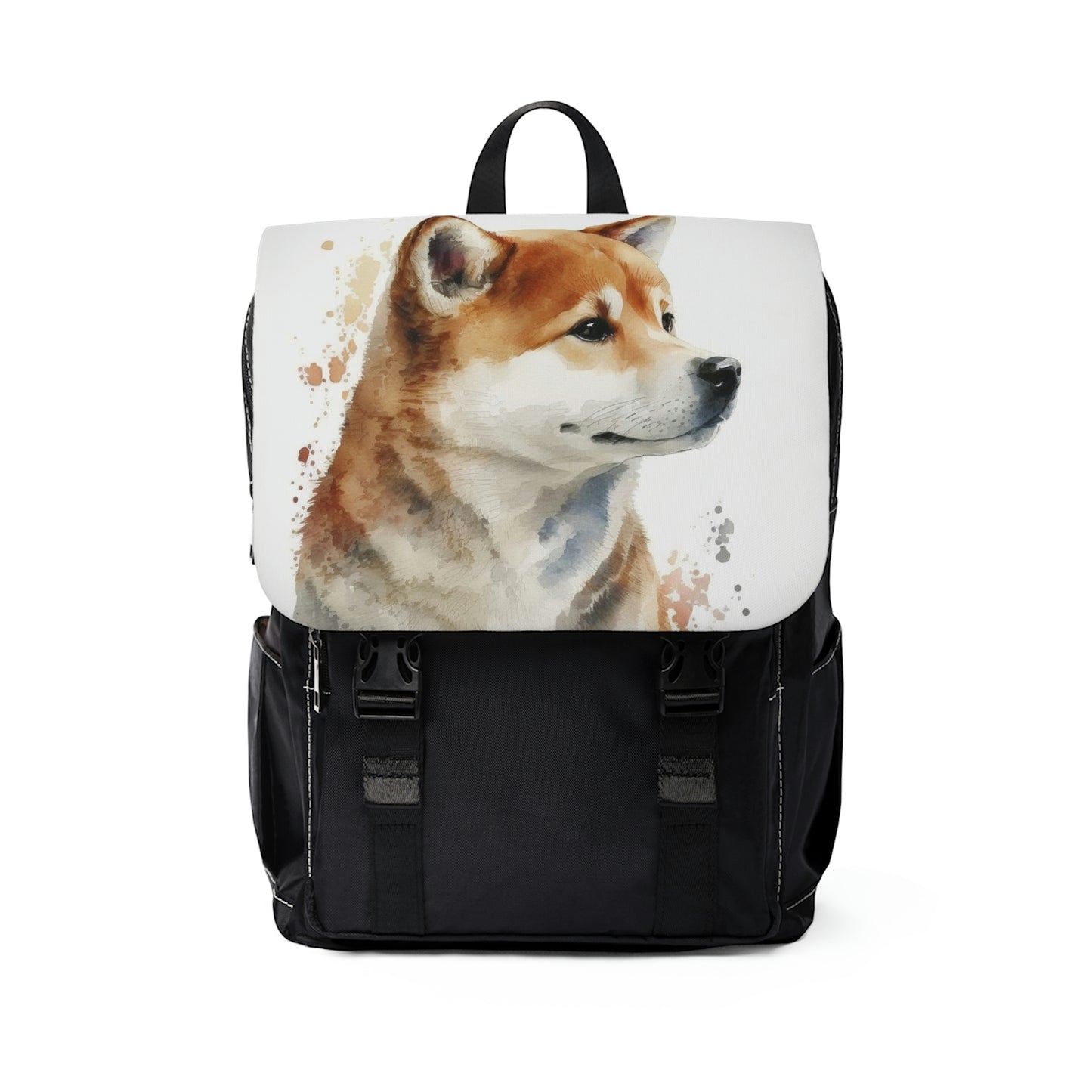 Shiba Inu Dog | Dog Portrait Oxford canvas Backpack | Watercolor Animal Collection|Family Pet Creative Souvenir|A Variety of Dogs Breeds