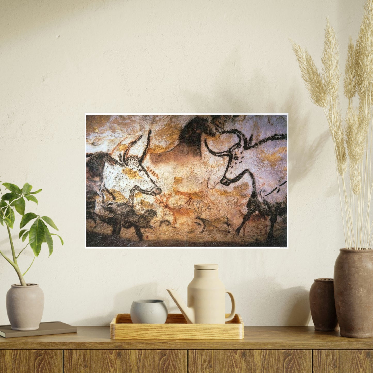 ODDONE Poster "Lascaux Cave" Grotte de Lascaux France Paleolithic Europe 15000-13000BC Rock Painting