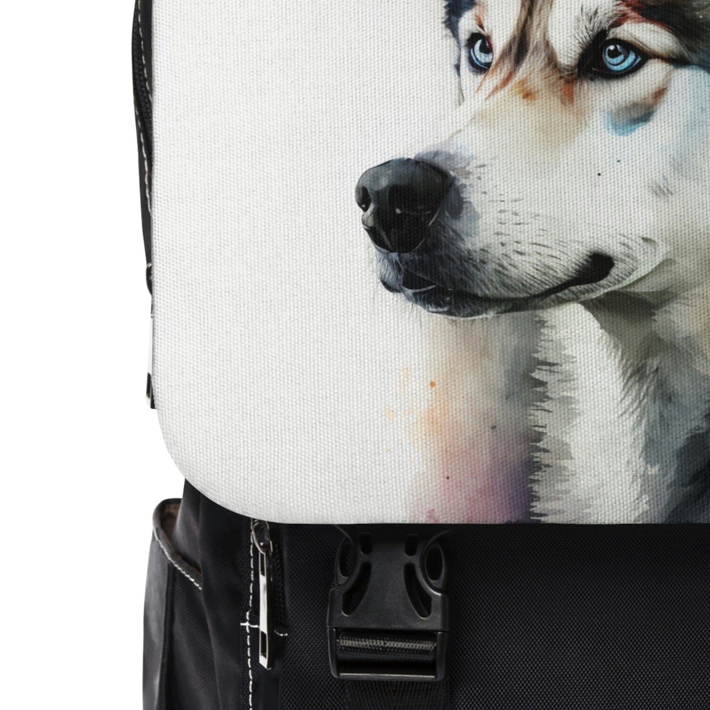 Siberian Husky| Dog Portrait Oxford canvas Backpack | Watercolor Animal Collection|Family Pet Creative Souvenir|A Variety of Dogs Breeds