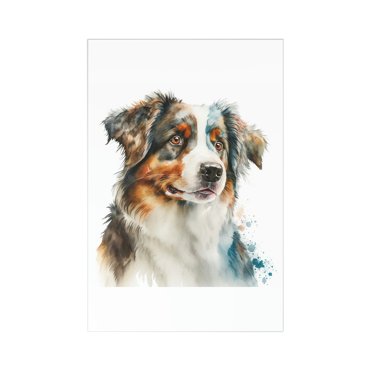 Australian Shepherd 7-piece postcard set|Dog Portrait| Watercolor animal collection| Family Pet Creative Souvenir