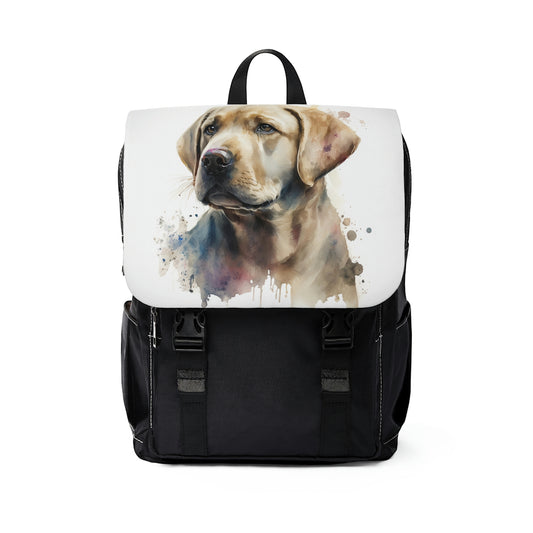 Labrador Puppy | Dog Portrait Oxford canvas Backpack | Watercolor Animal Collection|Family Pet Creative Souvenir|A Variety of Dogs Breeds