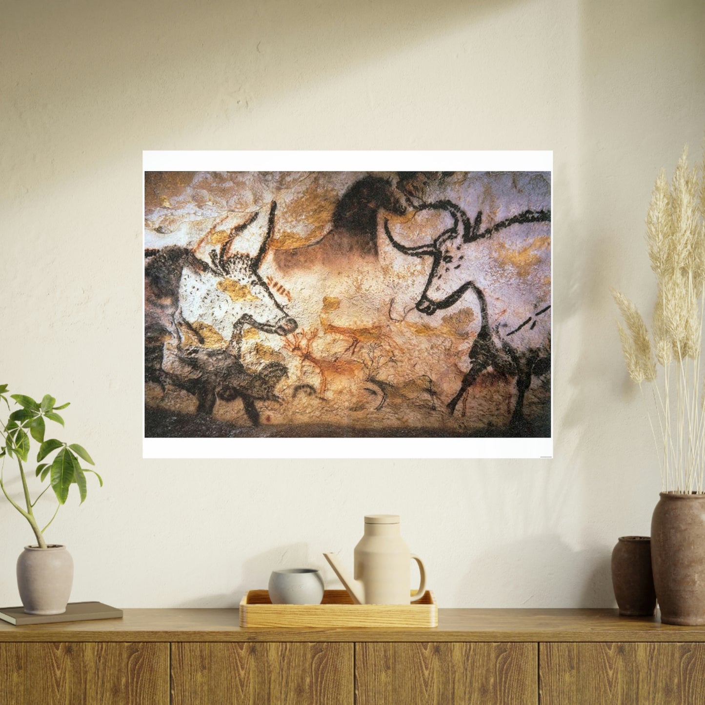 ODDONE Poster "Lascaux Cave" Grotte de Lascaux France Paleolithic Europe 15000-13000BC Rock Painting