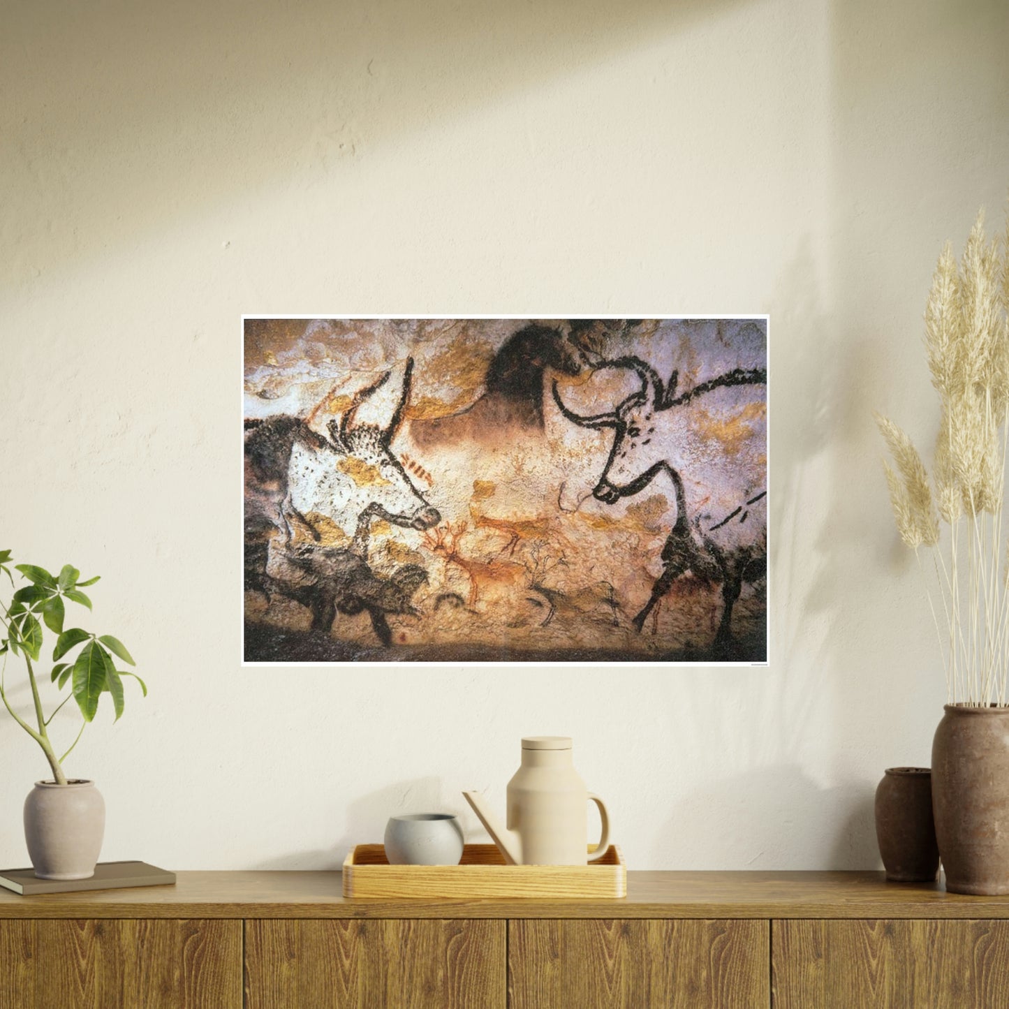 ODDONE Poster "Lascaux Cave" Grotte de Lascaux France Paleolithic Europe 15000-13000BC Rock Painting