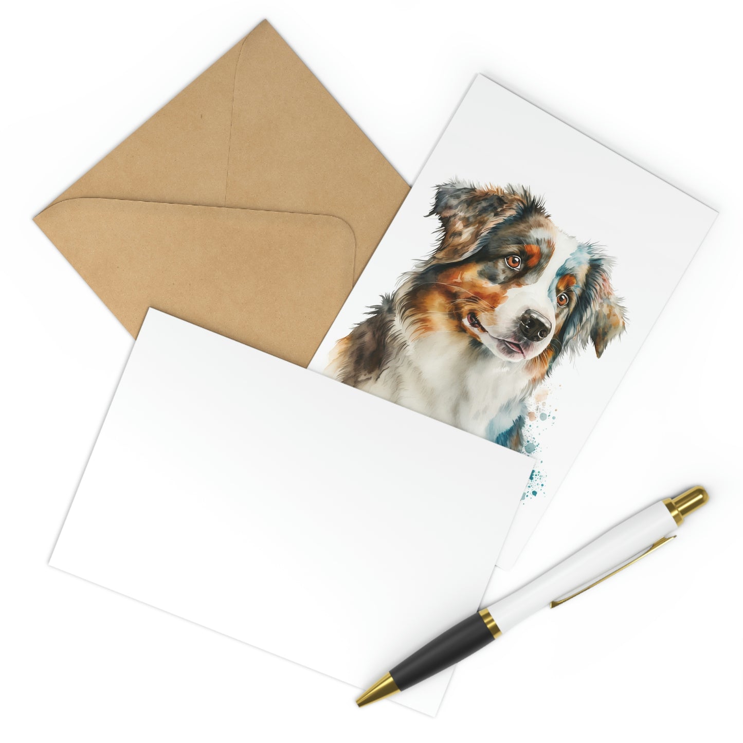 Australian Shepherd 7-piece postcard set|Dog Portrait| Watercolor animal collection| Family Pet Creative Souvenir