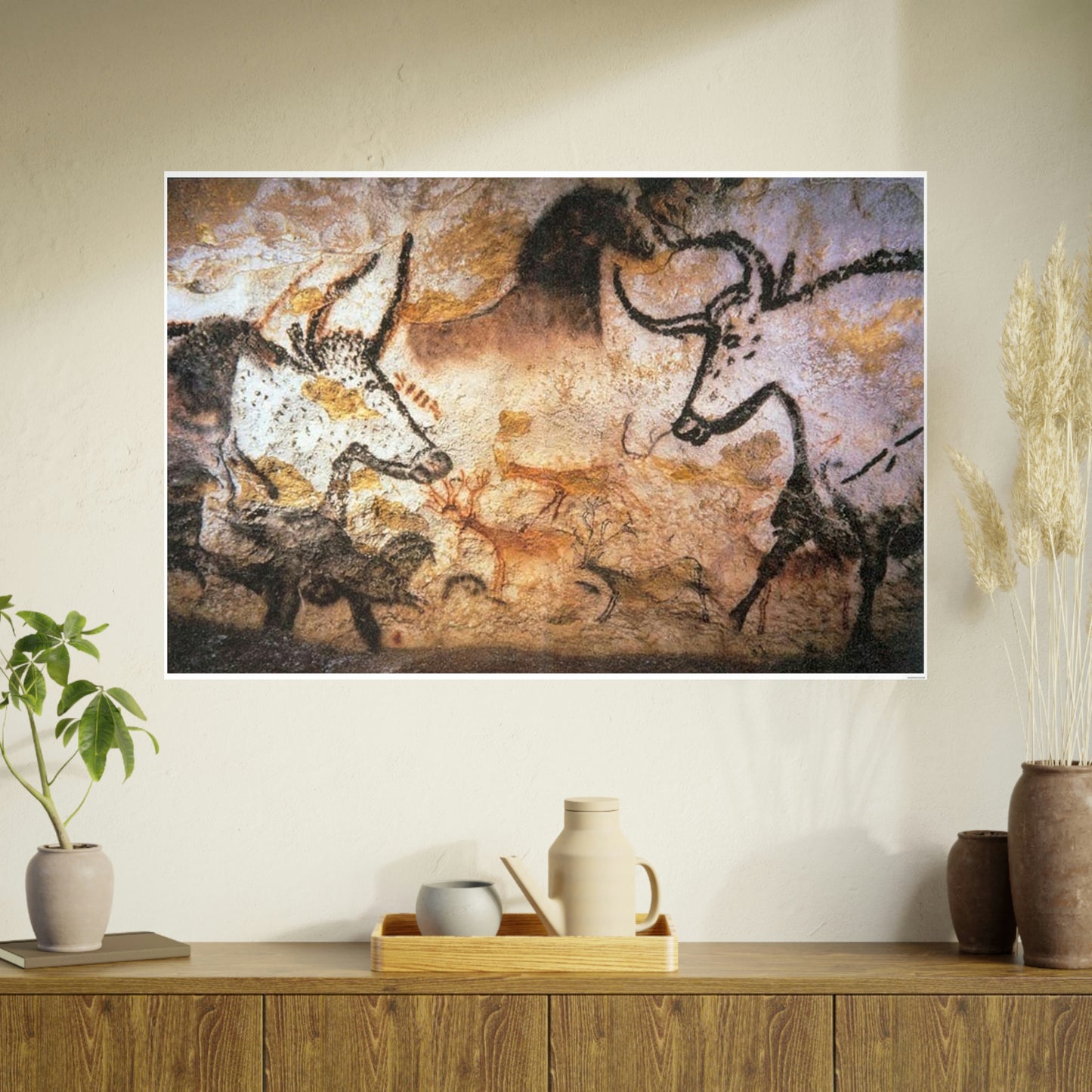 ODDONE Poster "Lascaux Cave" Grotte de Lascaux France Paleolithic Europe 15000-13000BC Rock Painting