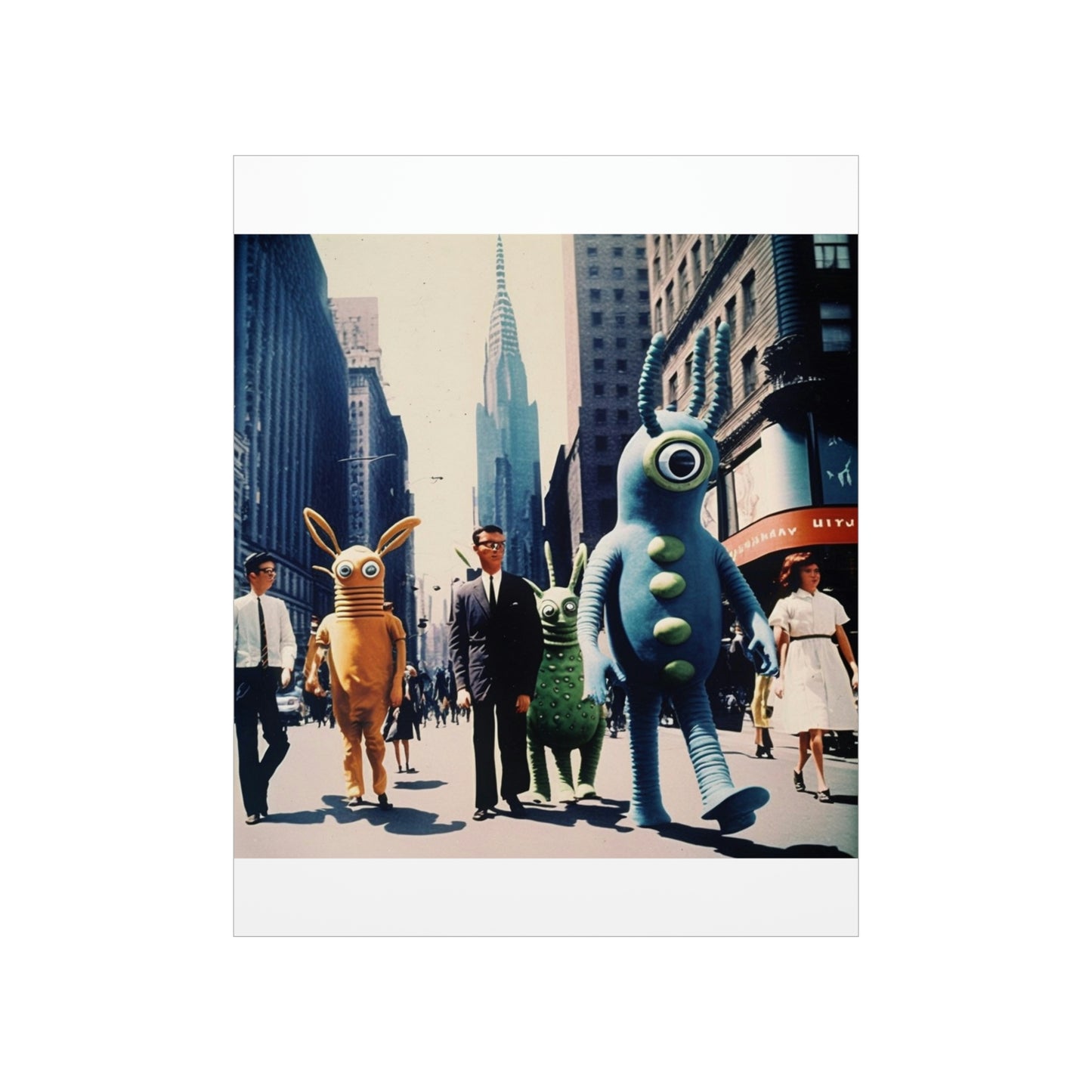 ODDONE Posters <Outer Space Parade in New York City during the 1950s>  No. 2 Color Premium Matte Vertical Posters