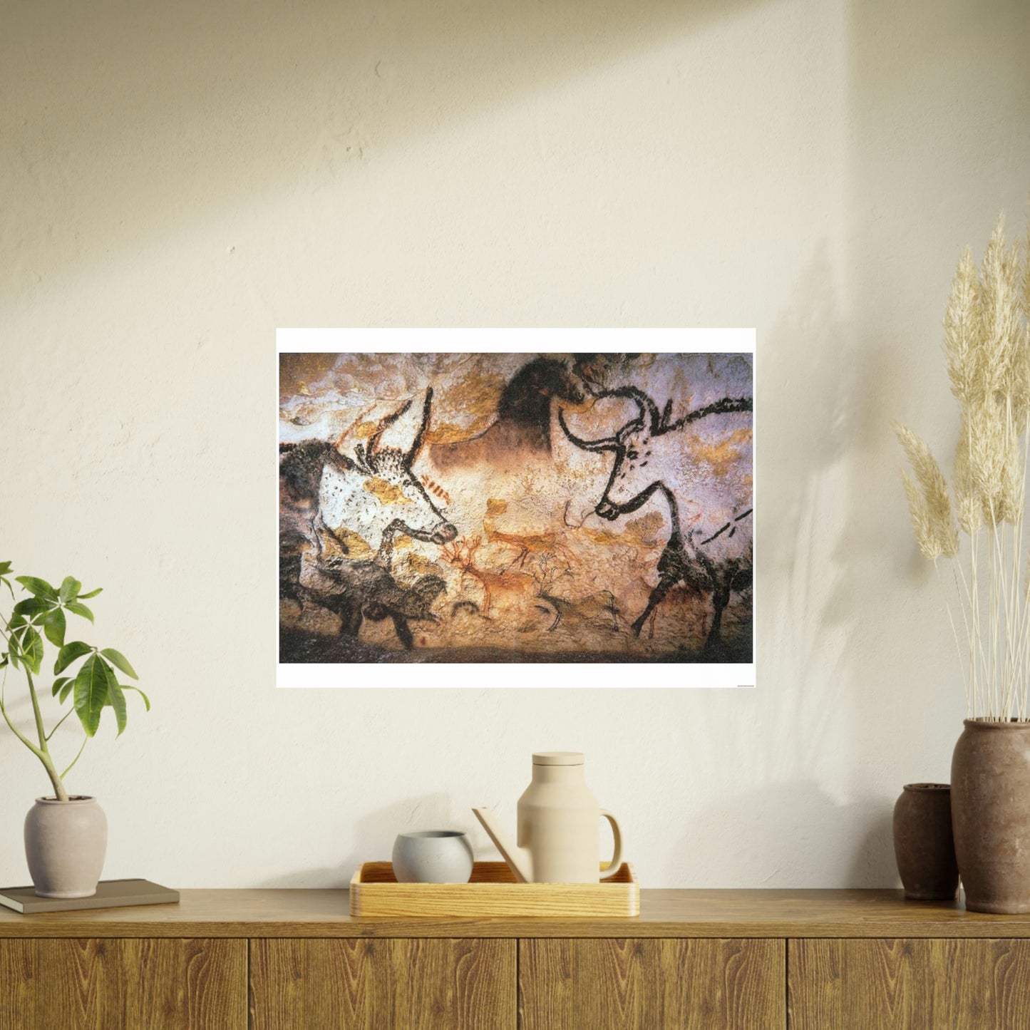 ODDONE Poster "Lascaux Cave" Grotte de Lascaux France Paleolithic Europe 15000-13000BC Rock Painting