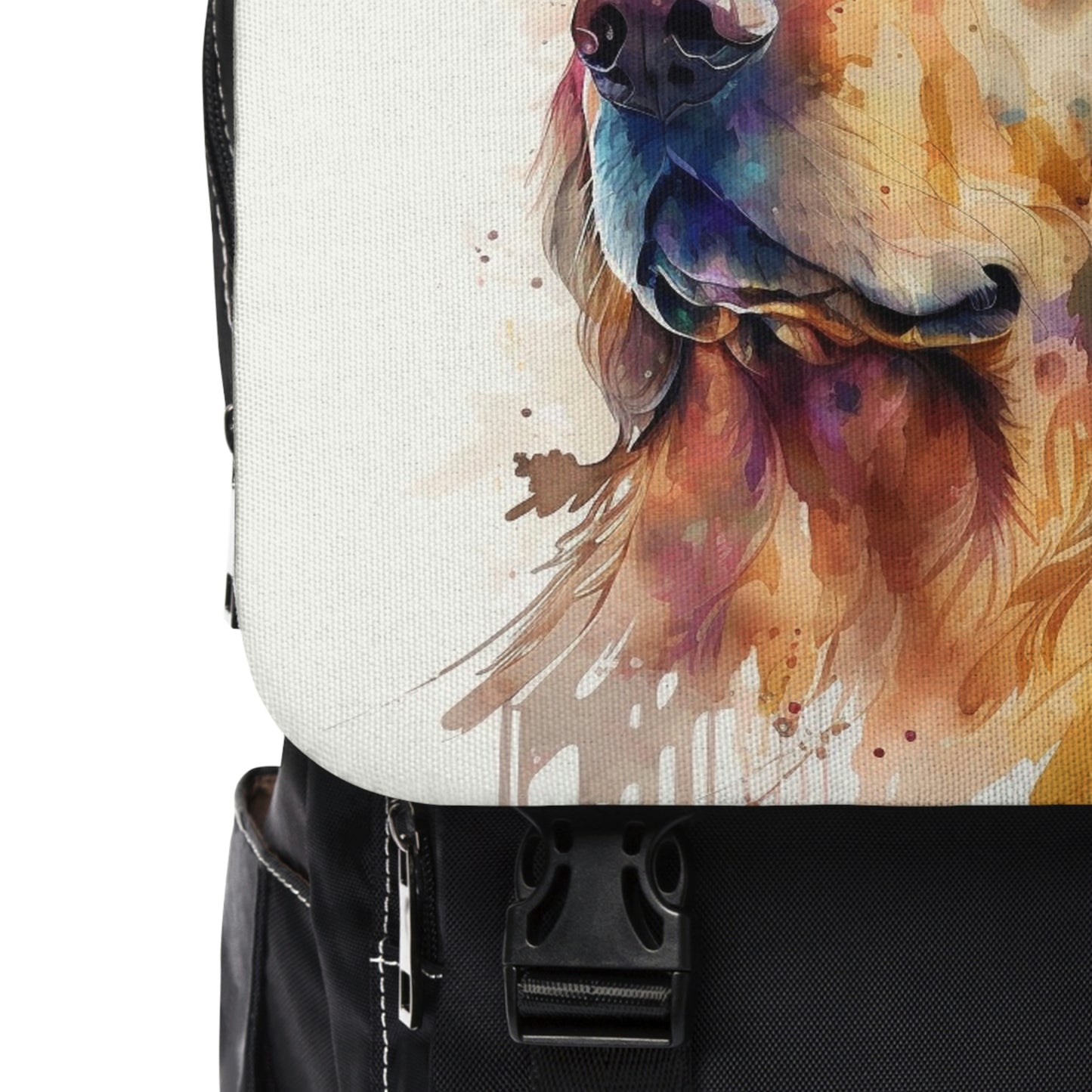 Golden Retriever| Dog Portrait Oxford canvas Backpack | Watercolor Animal Collection|Family Pet Creative Souvenir|A Variety of Dogs Breeds