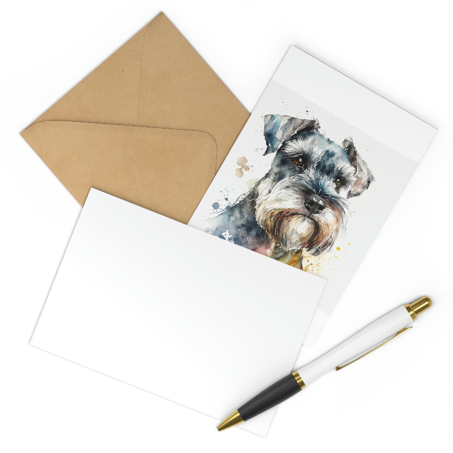 Miniature Schnauzer 7-piece postcard set|Dog Portrait| Watercolor animal collection| Family Pet Creative Souvenir