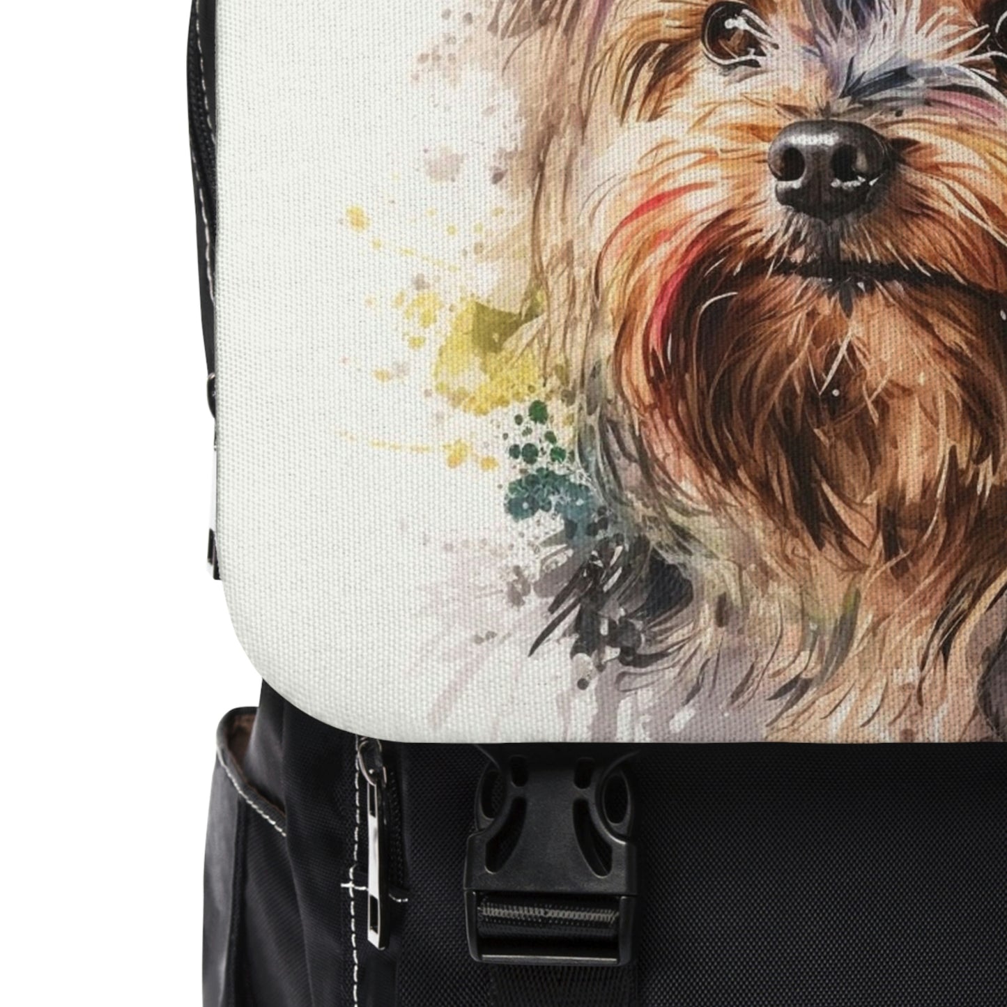 Yorkshire Terrier| Dog Portrait Oxford canvas Backpack|Watercolor Animal Collection|Family Pet Creative Souvenir|USA Most Popular Dog Breed